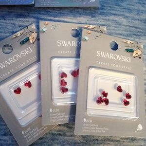 Swarovski flat back HEARTS gems/crystals